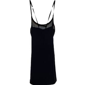 Splits59 Tank Top Mesh Bust Spaghetti Criss Cross Back Straps Black M